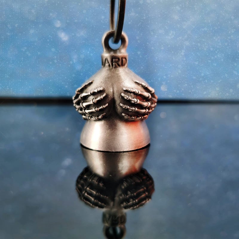 GARGOYLE BELLS Motorcycle Bell with Hanger  Key Chain with Delicate Luck Bell  3D Design Zinc Alloy  Unisex  Keychain  Biker Accessories - Image 4